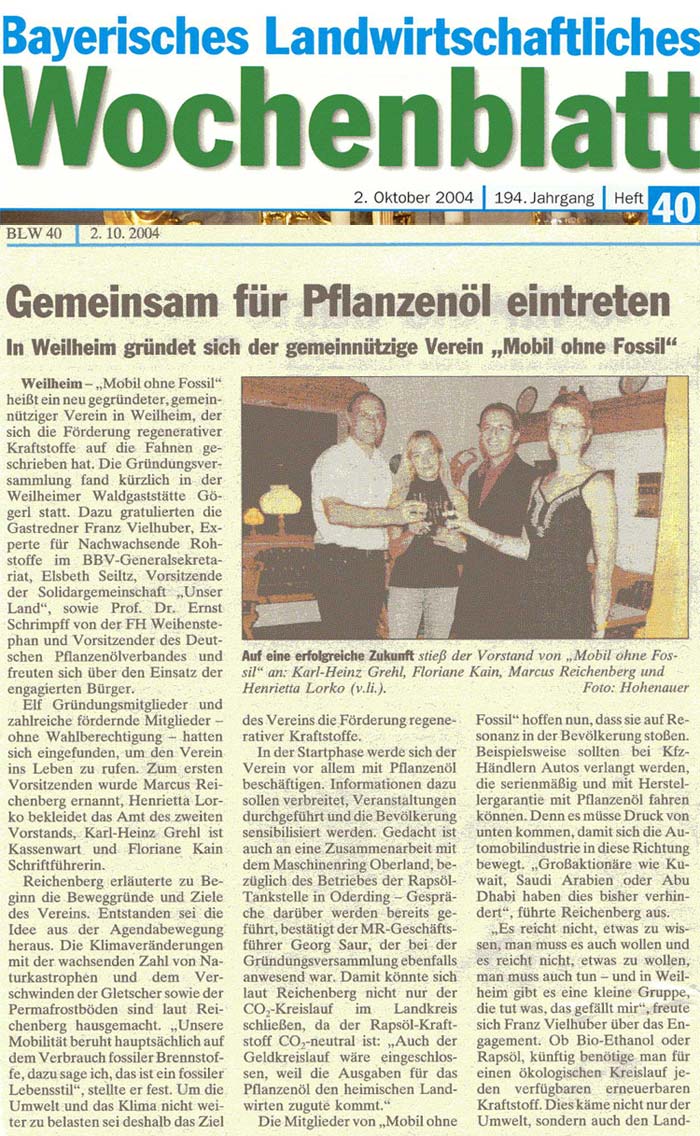 Presse im Wochenblatt
