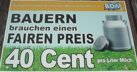 Fairer Milchpreis 40 Cent