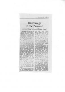 Unterweg in die Zukunft - Weilheimer Tagblatt berichtet ueber MoF eV